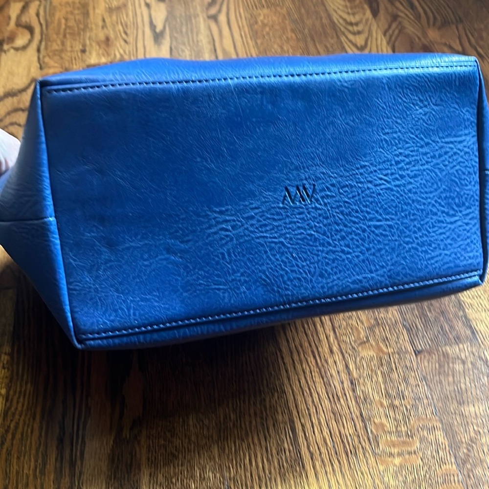 EUC Matt & Nat Cornflower Blue Vegan Leather Recycled Shoulder Purse - Picture 7 of 8